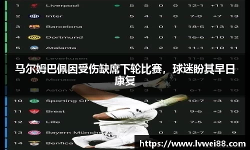 马尔姆巴佩因受伤缺席下轮比赛，球迷盼其早日康复